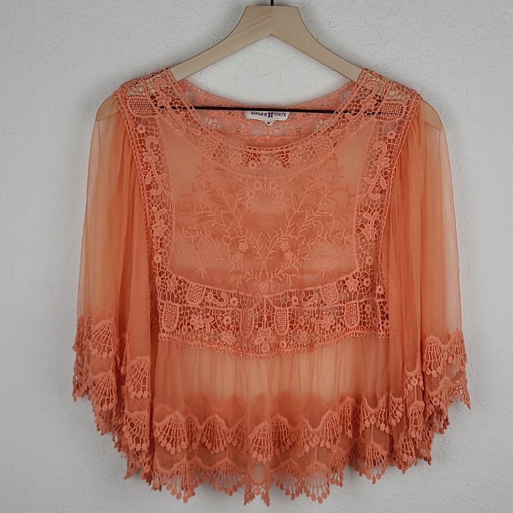 Altar'd State Top Lace Boho Sm Hippie fiesta